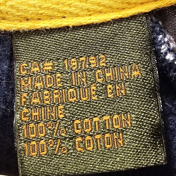 Two-tone Timberland Logo Long Sleeve Blue Gray Size - Large - Picture 4 of 5